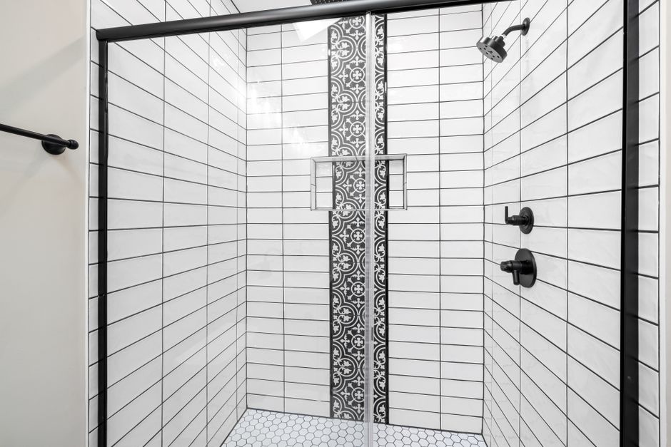 After — Naperville Master Bath — Tub to Walk-In Shower — Tub-to-Shower Conversion bathroom remodel